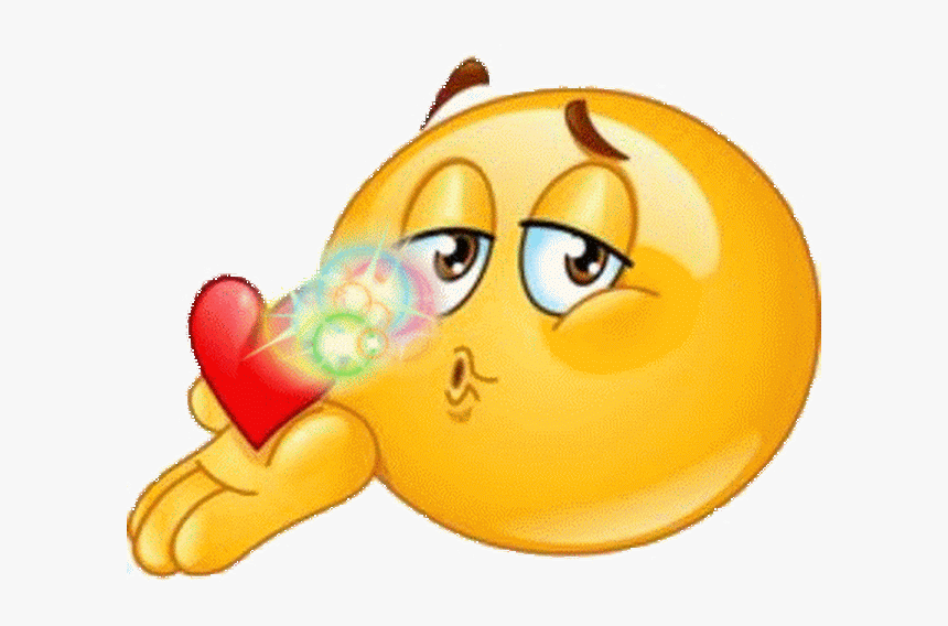 Foto Animada Love Quotes, Happy Emoticon, Happy Smiley - Kiss Emoji, HD Png Download