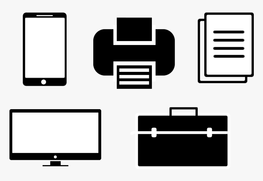 Free Flat Office Icon Pack, HD Png Download