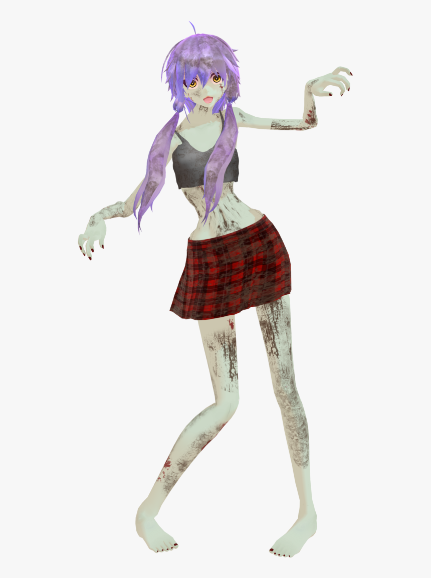 Png Zombie Girl - Mmd Zombie Girl Dl, Transparent Png