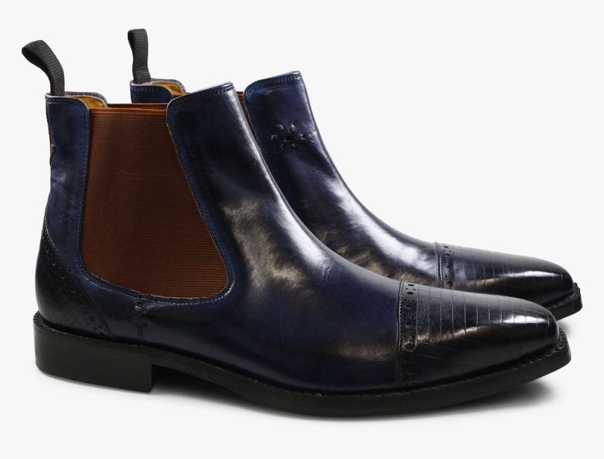 Ankle Boots Nicolas 5 Navy Back Arrow Tan Flower Beige, HD Png Download