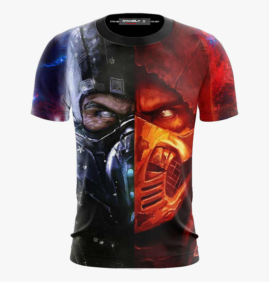 Mortal Kombat Scorpion And Subzero 3d T-shirt - Scorpion Sub Zero Mk, HD Png Download