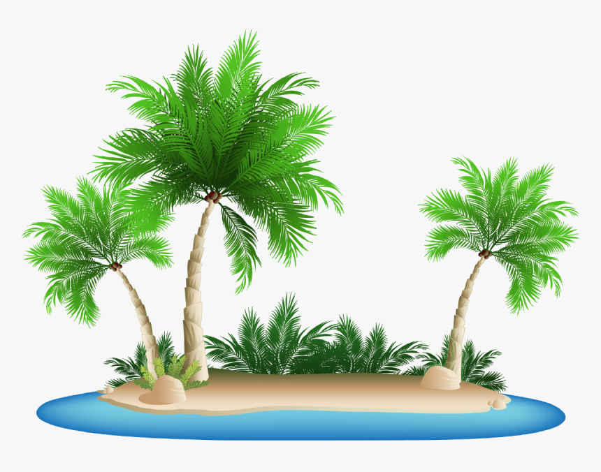 Palm Tree Png Clipart Png - Palm Tree Island Png, Transparent Png