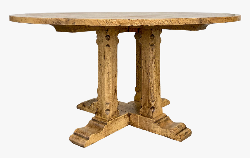 Plank Top Round Dining Table 
 Class Lazyload Lazyload - Outdoor Table, HD Png Download