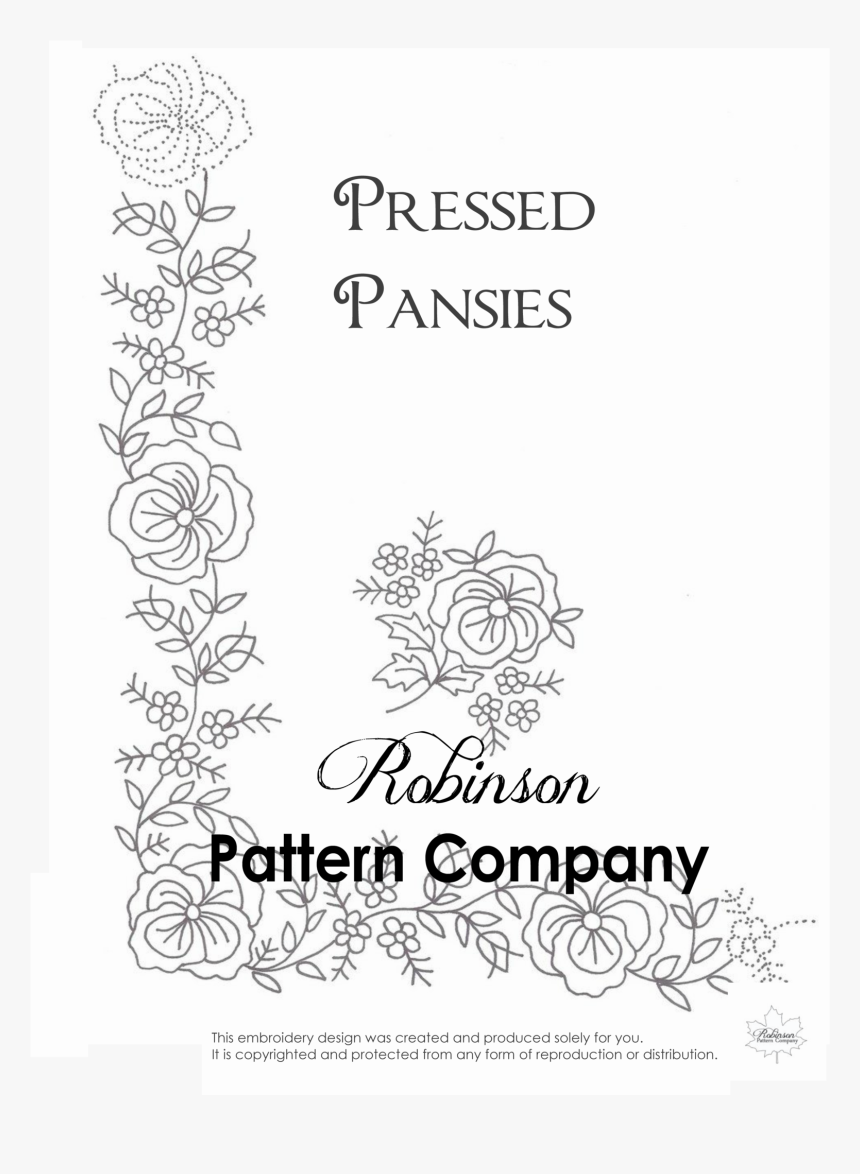 Transparent Pansies Png - Embroidery, Png Download