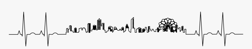 Nyc Skyline Ekg, HD Png Download