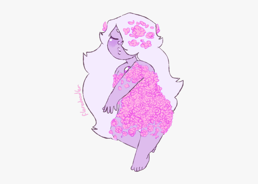 Amethyst, Art, And Flowers Image - Steven Universe Dessin Amethyst, HD Png Download