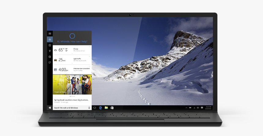 Windows 10 On Laptop Png, Transparent Png