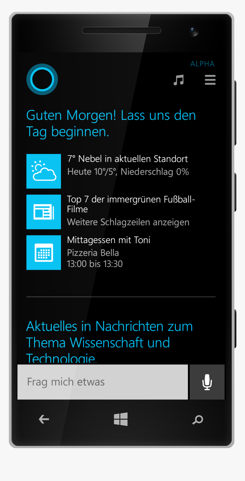 Cortana Home Startday De-de - Smartphone, HD Png Download