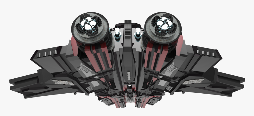 Black-red General Lighting, Back Low Perspective Masked, HD Png Download