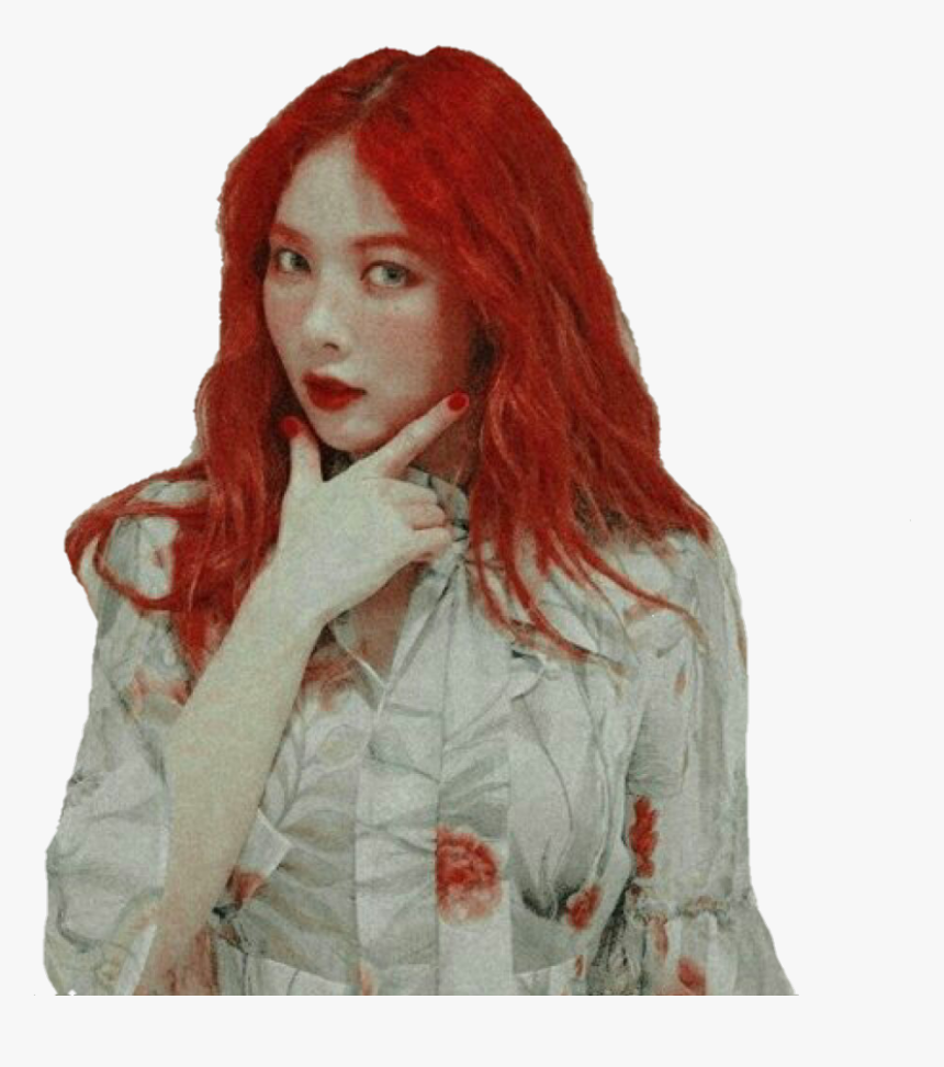 Red Red Hair Red Hyuna Hyuna Hyuna Aa Kimhyuna Sticker - Hyuna Sticker, HD Png Download