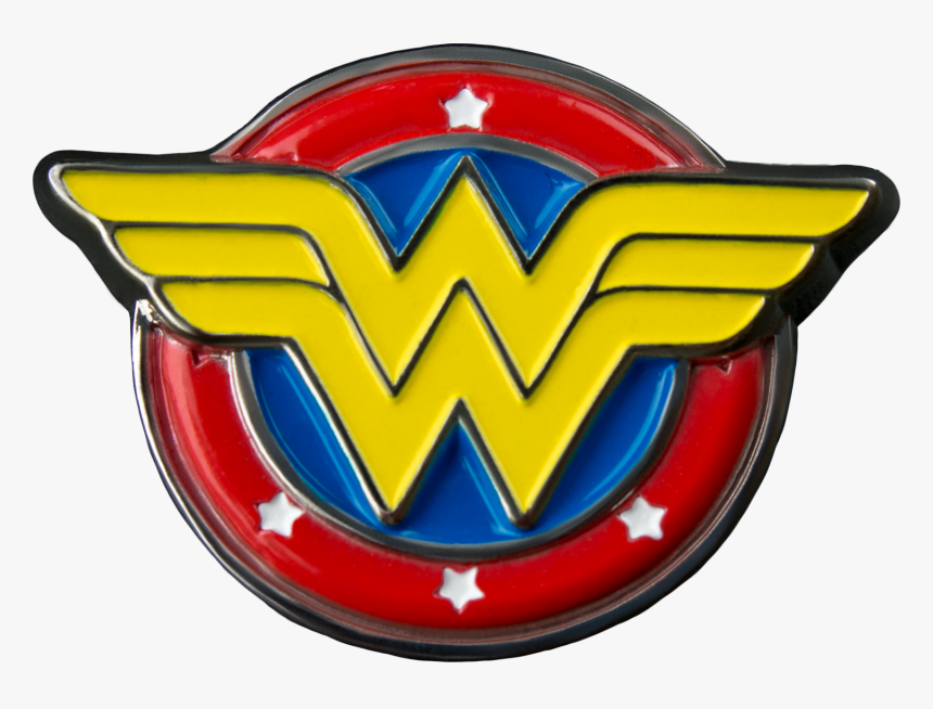 Logo Colour Enamel Lapel Pin - Wonder Woman Logo Lapel Pin, HD Png Download