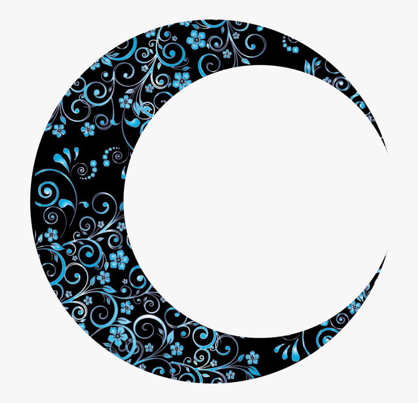 Plate,turquoise,visual Arts - Crescent Moon Art Png, Transparent Png