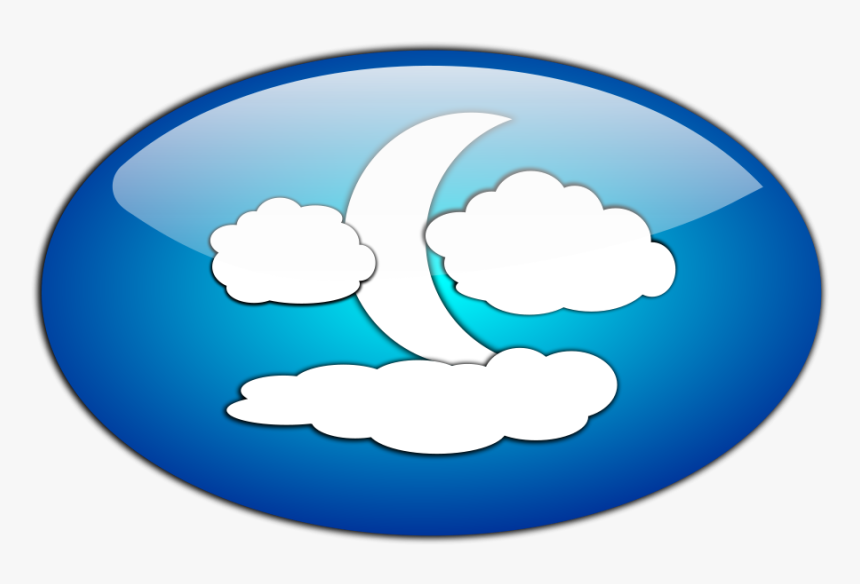 Clouds And The Moon Svg Clip Arts - Clip Art, HD Png Download