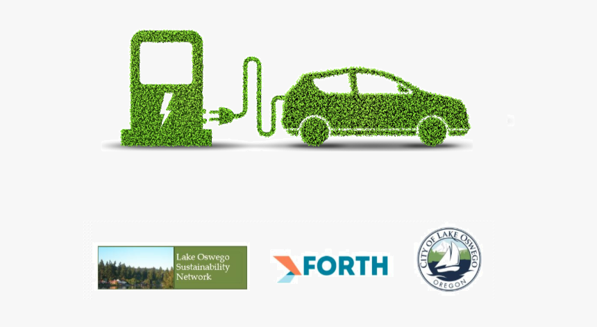 Green Car - Electric Vehicle In Green Environment, HD Png Download