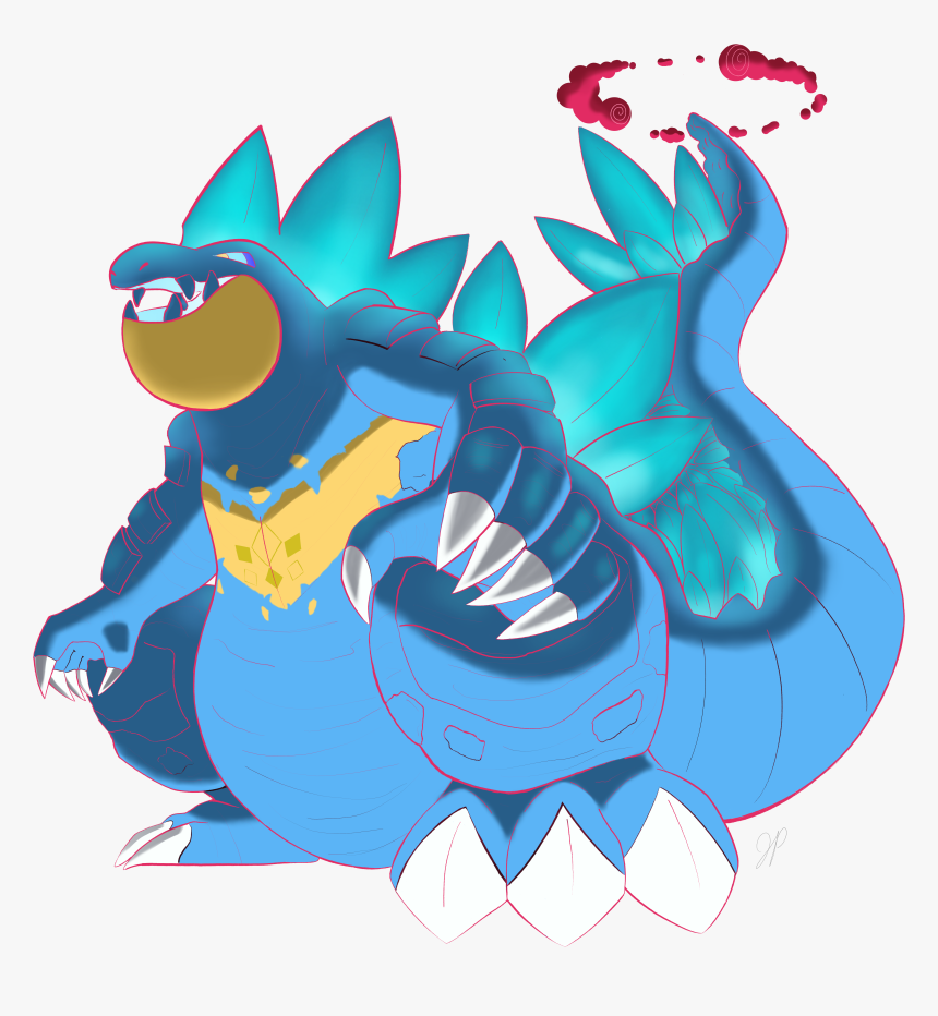Gigantamax Feraligatr - Cartoon, HD Png Download