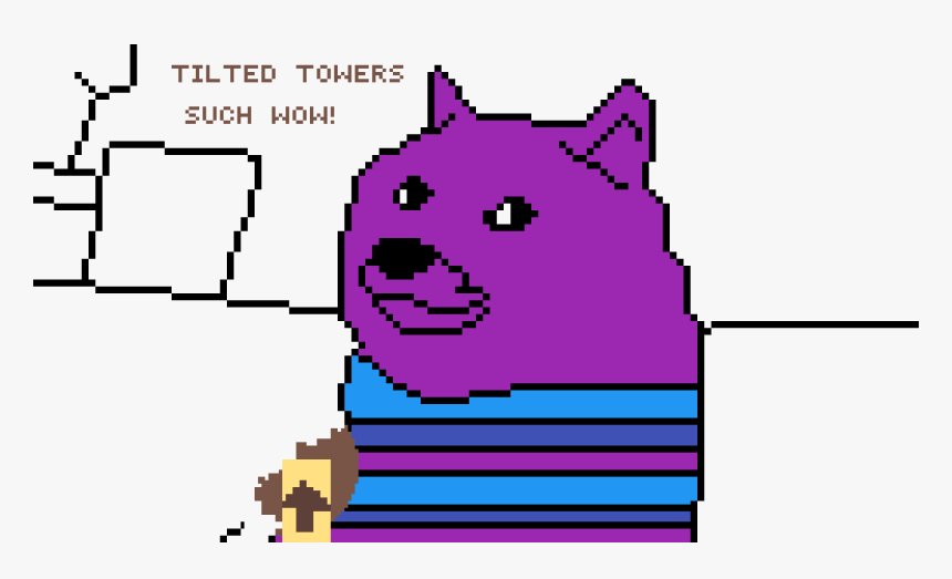 Transparent Loot Clipart - Black And White Doge Pixel Art, HD Png Download