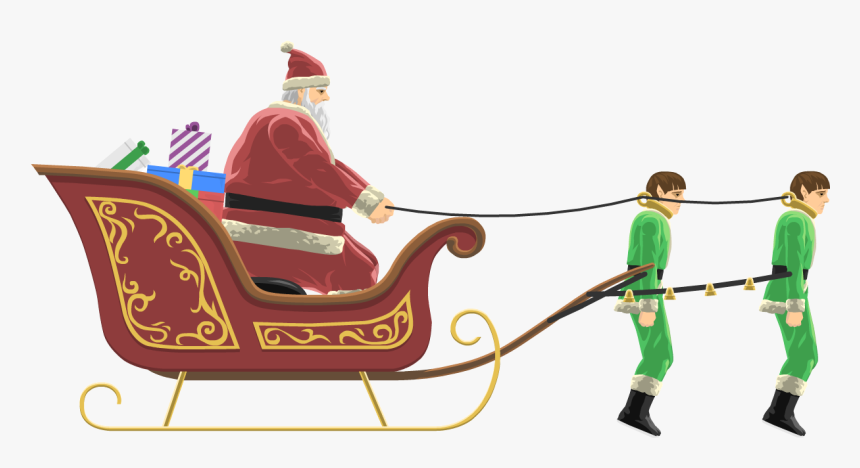 Png Library Stock Claus Happy Wheels Wiki Fandom Powered - Flying Santa Sleigh Art, Transparent Png