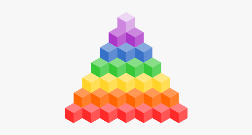 Pyramid,cake Decorating Supply,chakra - Colourful Stair Png, Transparent Png