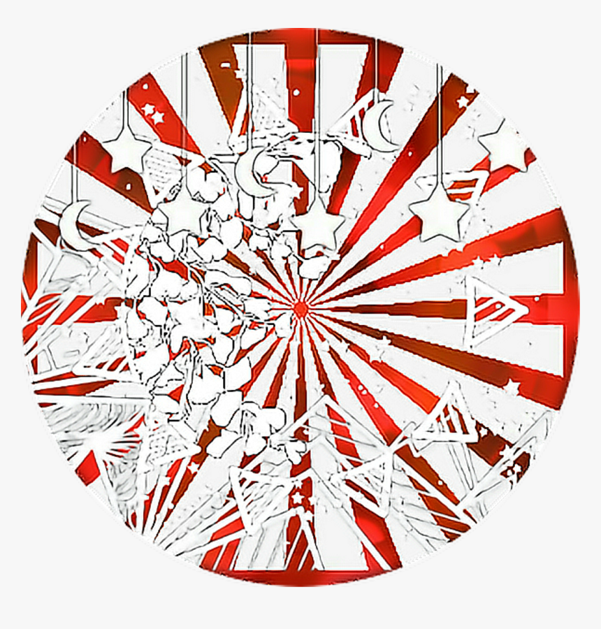 #red #stars #overlay #lines #sticker #overlays #star - Circle, HD Png Download