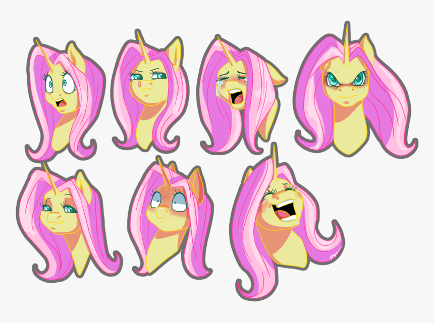 Unicorn Fluttershy Emotion Board - Mlp Gen 5 Leaks, HD Png Download