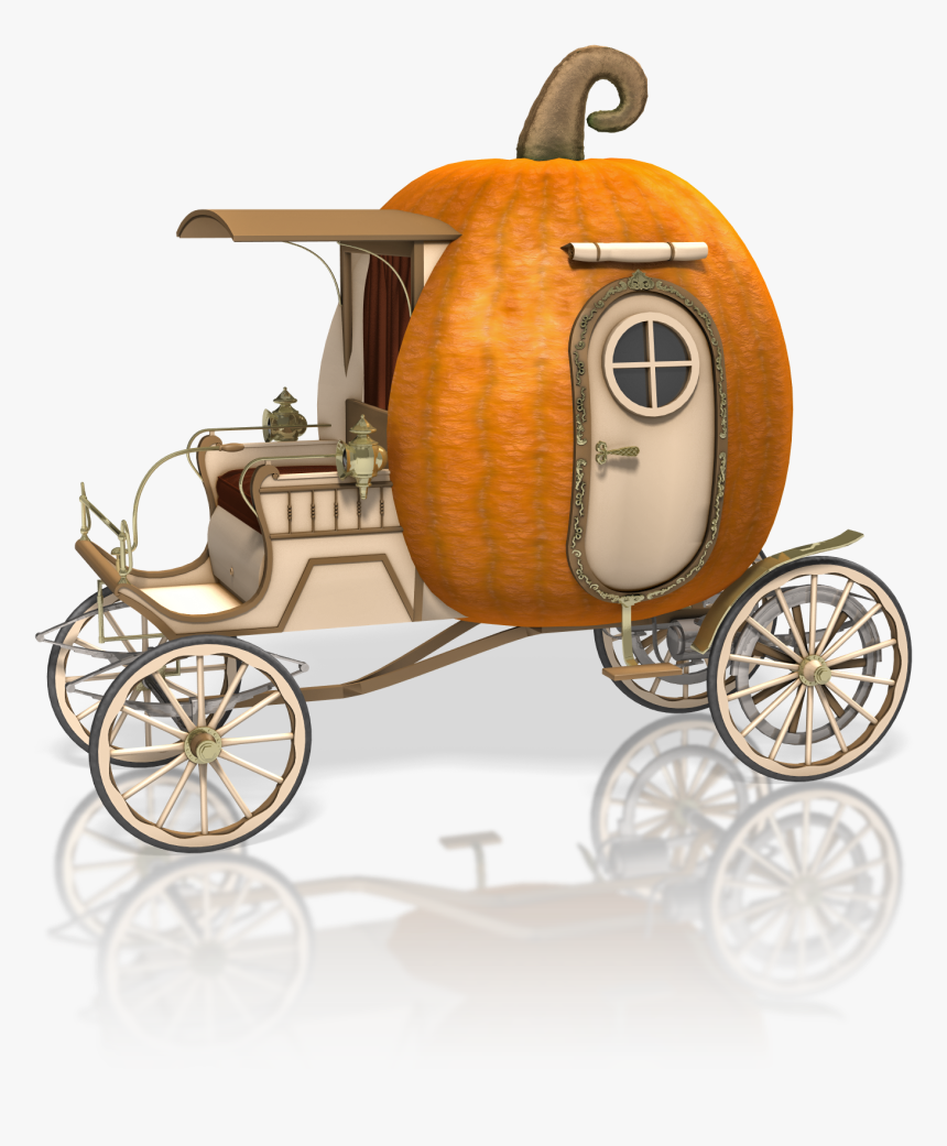 Pumpkin Carriage Png Jpg Black And White Stock - Pumpkin Car Png, Transparent Png