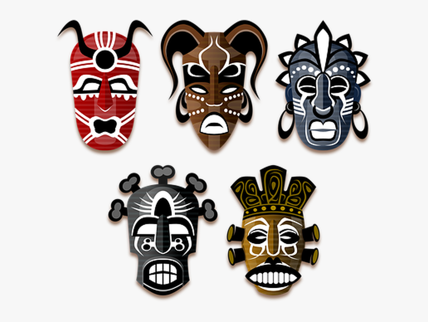 Picture - Tribal African Mask Designs, HD Png Download
