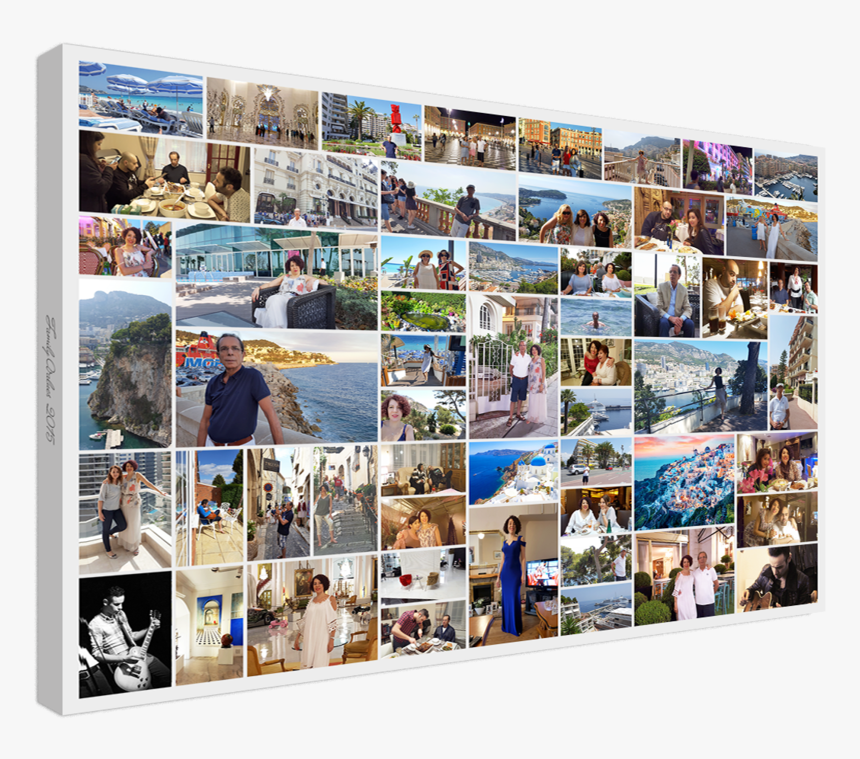 Photo Collage Canvas Print Red Collage, HD Png Download