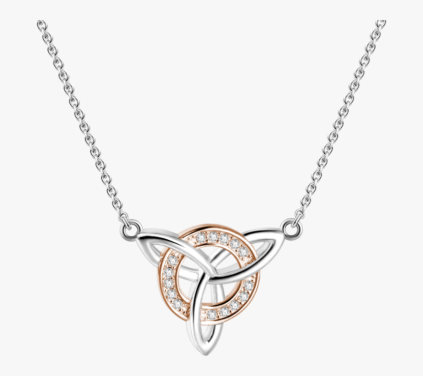 Triquetra Layered Necklace Rose Gold - Necklace, HD Png Download