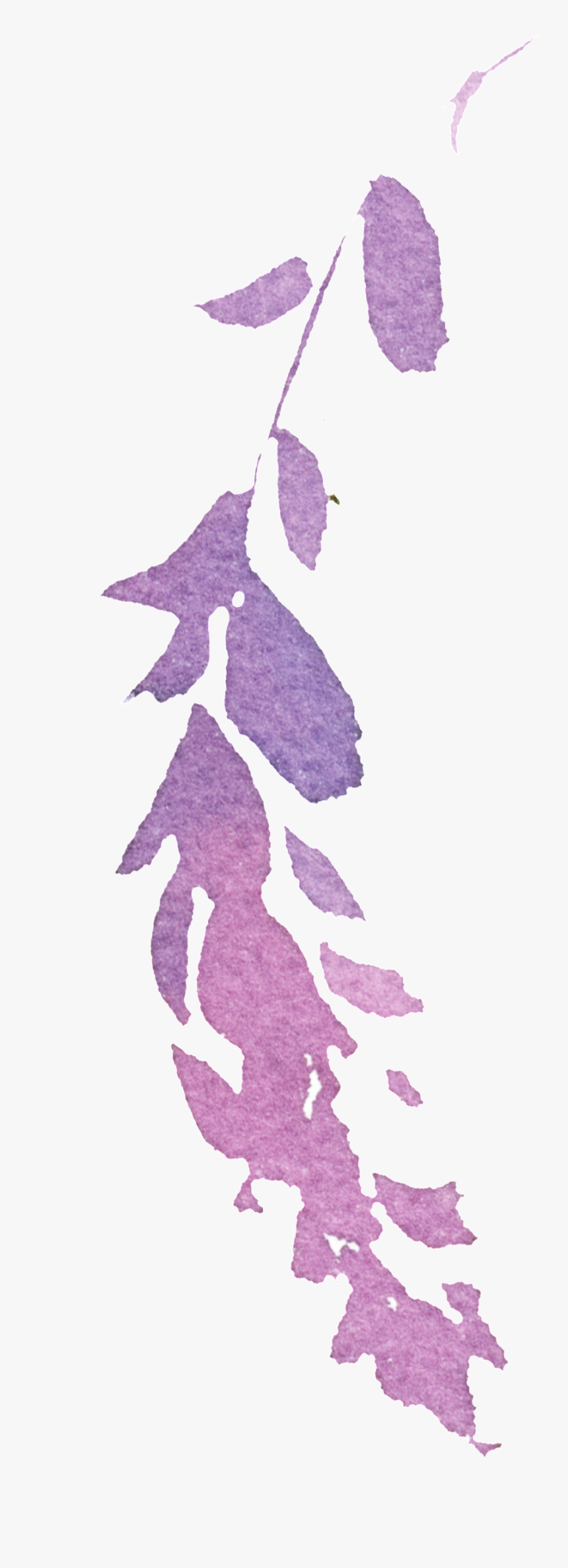Hand Painted Purple Watercolor Leaves Png Transparent - Watercolor Leaf Png Purple, Png Download