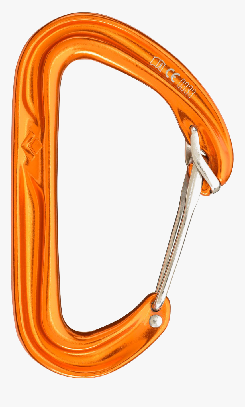Orange Carabiner Transparent Background - Black Diamond Hoodwire Carabiner, HD Png Download