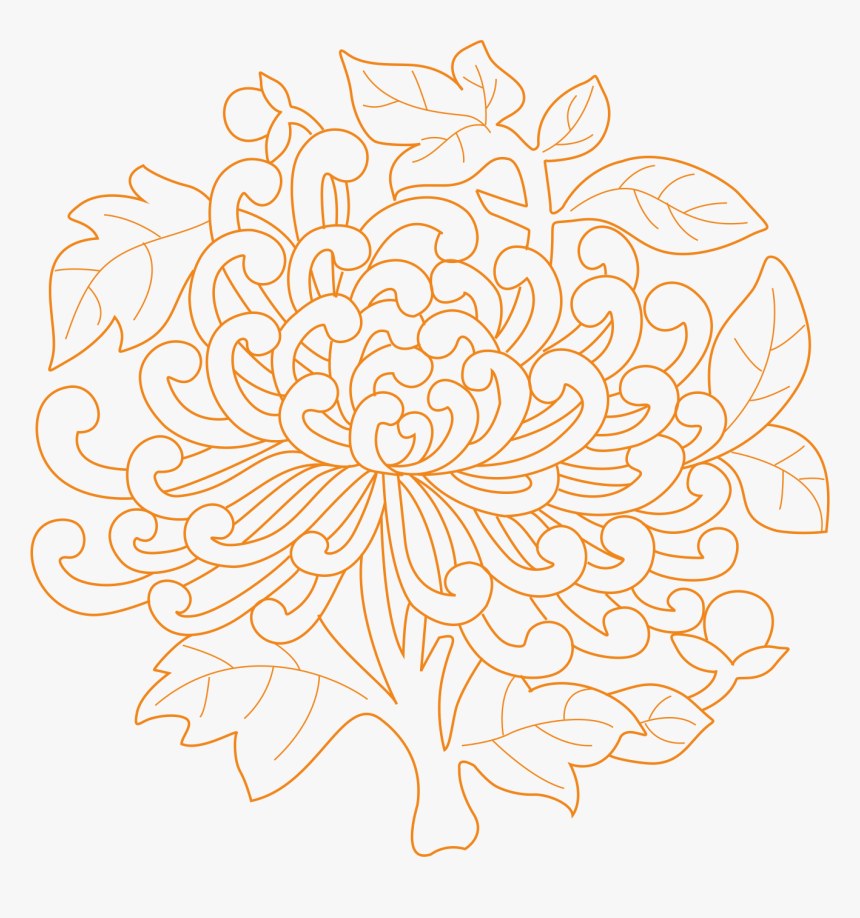Jpg Black And White Download Floral Design Chrysanthemum - Pattern Flower Design Transparent, HD Png Download