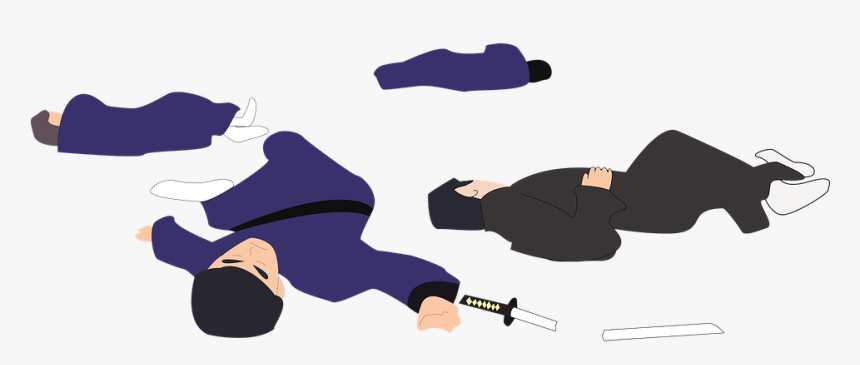 Transparent Samurai Mask Png - Человек Лежит Png, Png Download