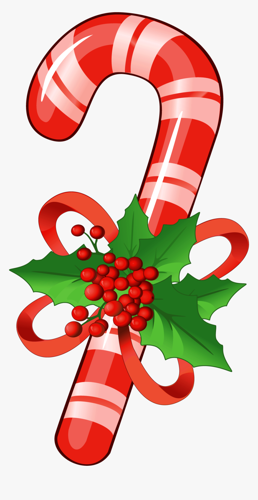 Candy Cane Clipart - Christmas Candy Cane Cartoon, HD Png Download