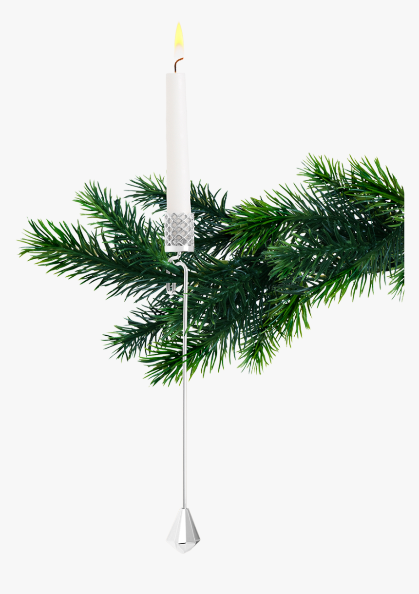 Christmas Tree Candle Holder H17 5 Silver Plated Karen - Christmas Tree Candle Holders, HD Png Download