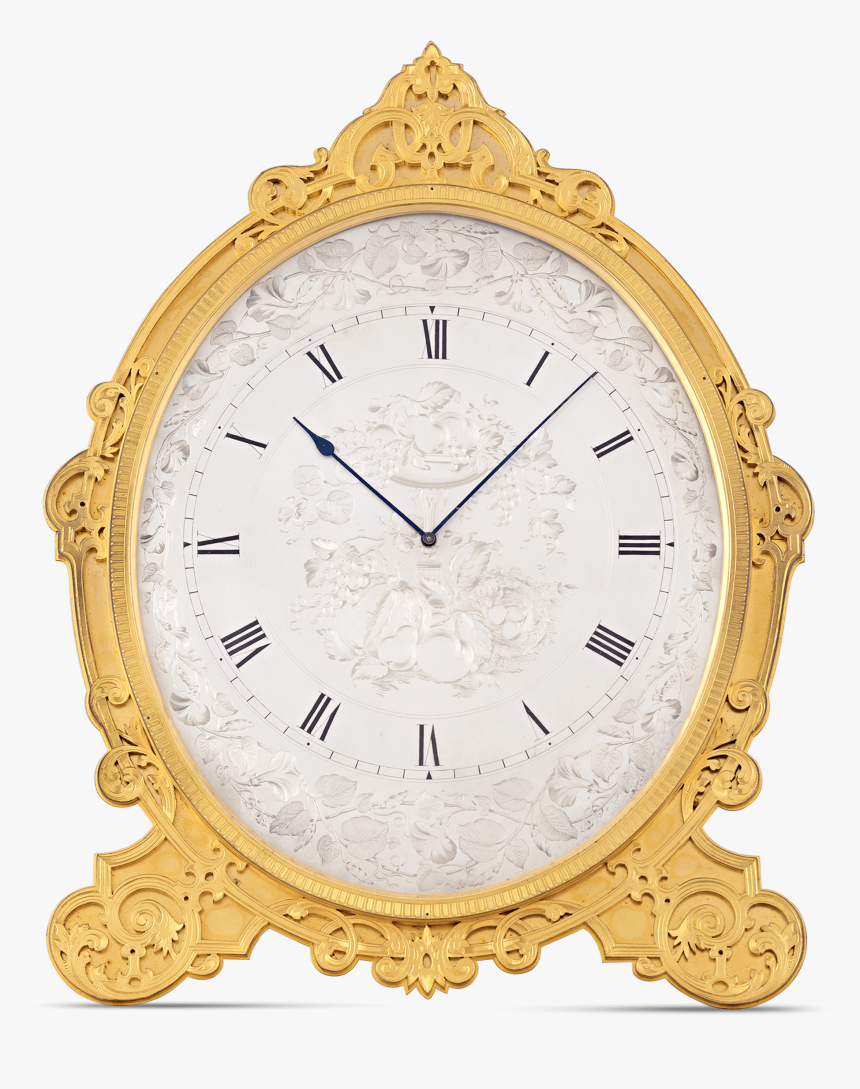 Gilded Oval Strut Clock By Thomas Cole Of London - Wall Clock, HD Png Download