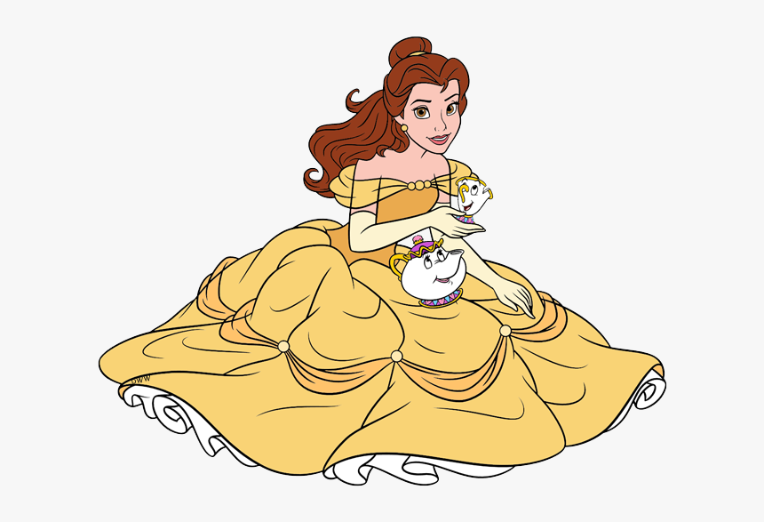 Belle With Book Clipart Jpg Library Library Pin By - Beauty And The Beast Belle Sitting, HD Png Download