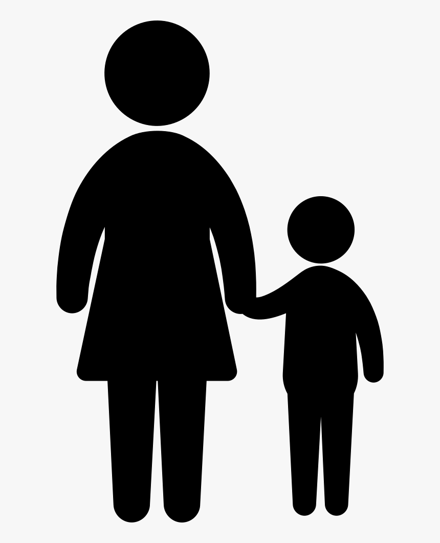 Mother With Son Silhouettes - Joint Hindu Family Business, HD Png Download