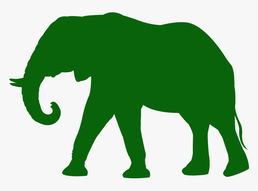 African Elephant Silhouette, HD Png Download