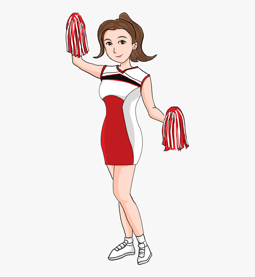 Transparent Cheerleader Clip Art - Transparent Cheerleader Clipart, HD Png Download