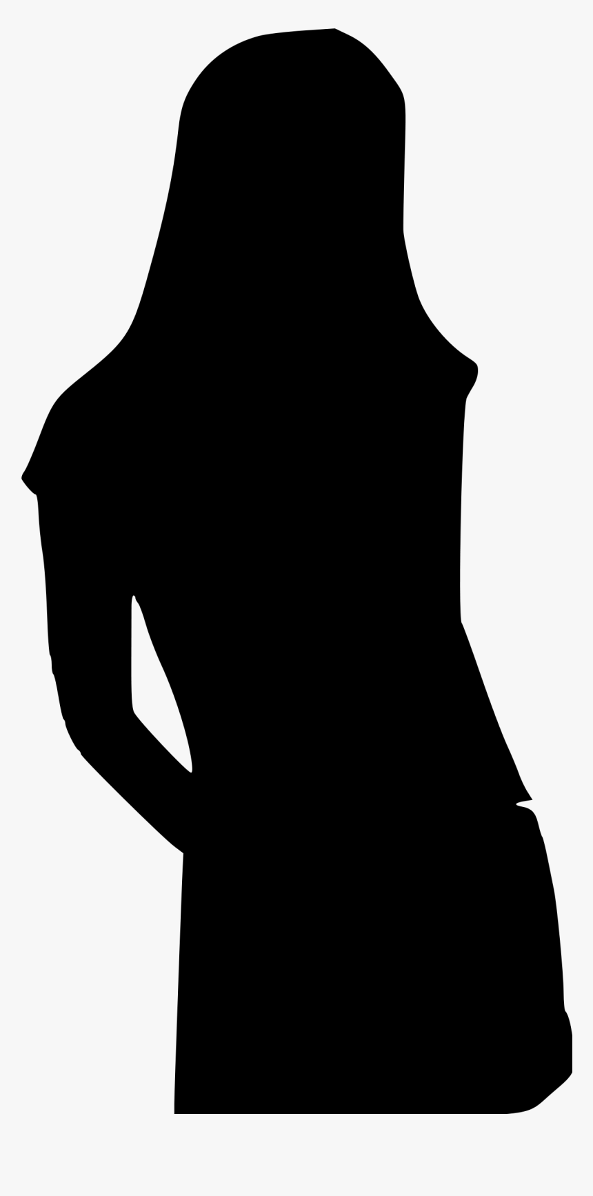 Silhouette Woman Clip Art - Female Teenager Silhouette, HD Png Download