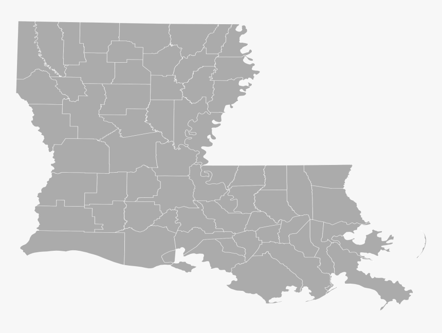 Louisiana Svg Outline - Clear Map Of Louisiana, HD Png Download