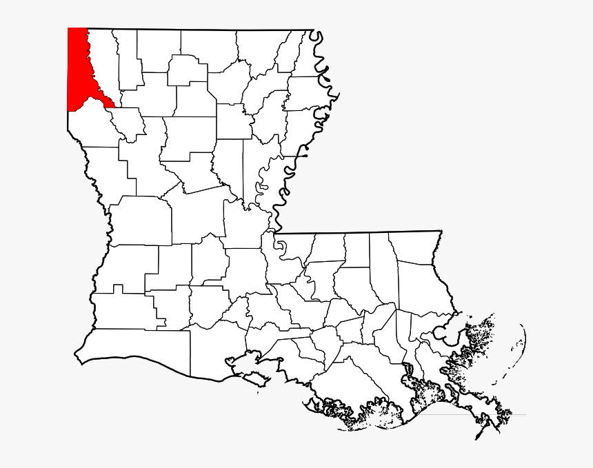 Map Of Louisiana Highlighting Caddo Parish - Caddo Parish In Louisiana, HD Png Download