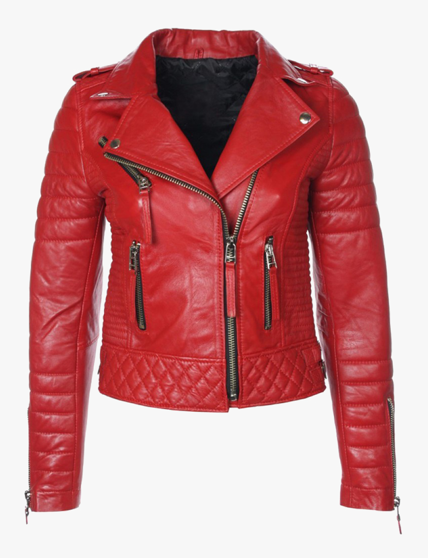Transparent Leather Jacket Png - Cute Red Leather Jacket, Png Download
