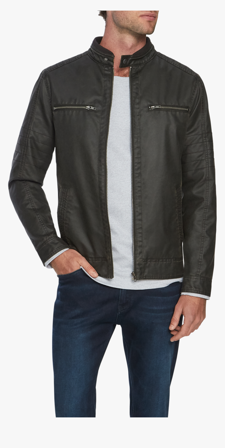 Chocolate Hart Moto Biker Jacket - G 1 Flight Jacket, HD Png Download