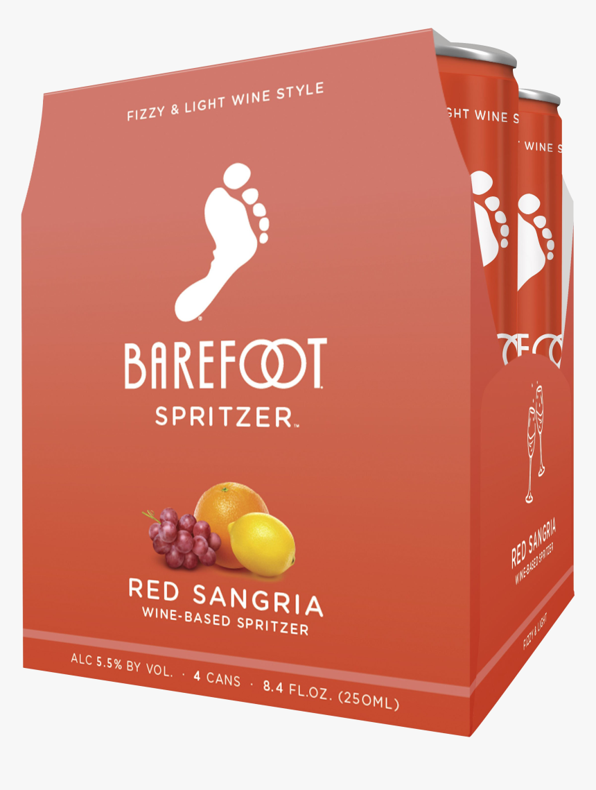 Barefoot Red Sangria 187ml 4pk - Barefoot Rose Spritzer Price, HD Png Download