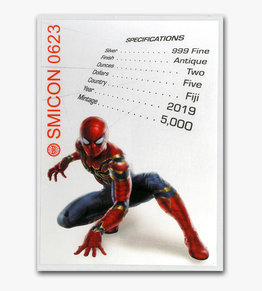 2019 Fiji 2 Oz Silver Marvel Icon Series Spiderman - Silver, HD Png Download