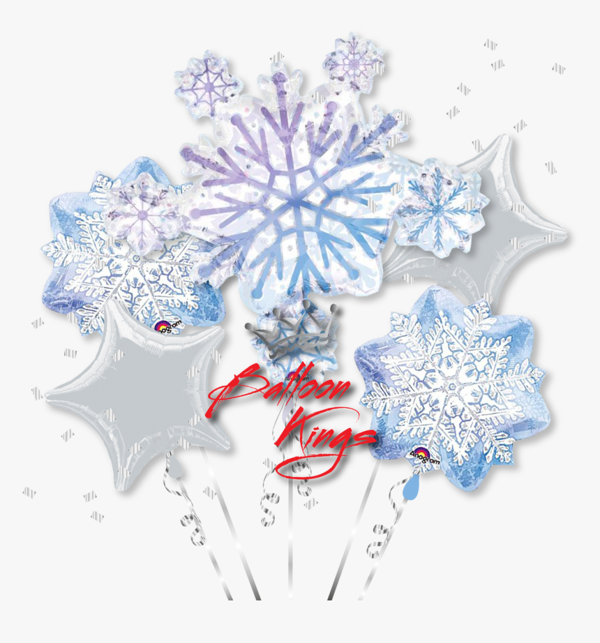 Snowflakes Bouquet - Balloon, HD Png Download