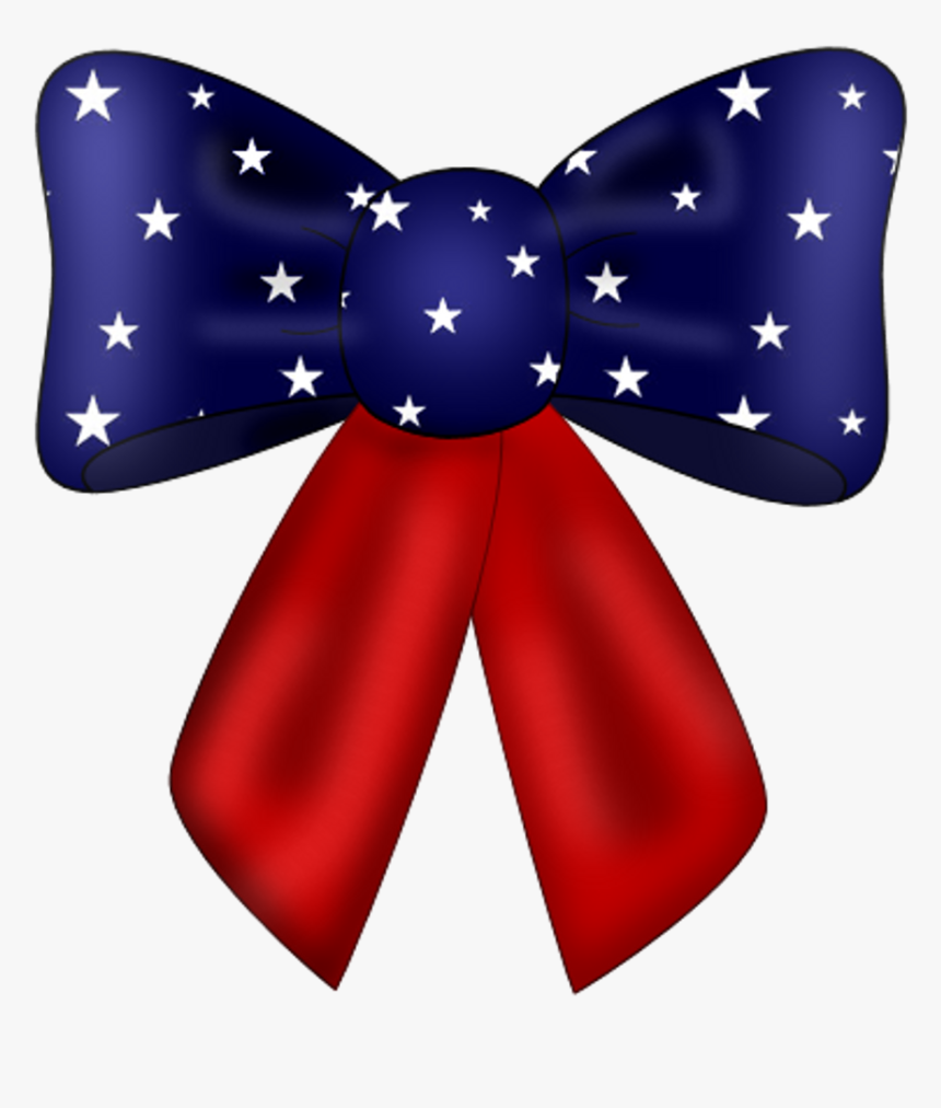 Freetoedit Bow Hairbow Ribbons Americanflag Flag Oldglo - Fourth Of July Bow Clipart, HD Png Download