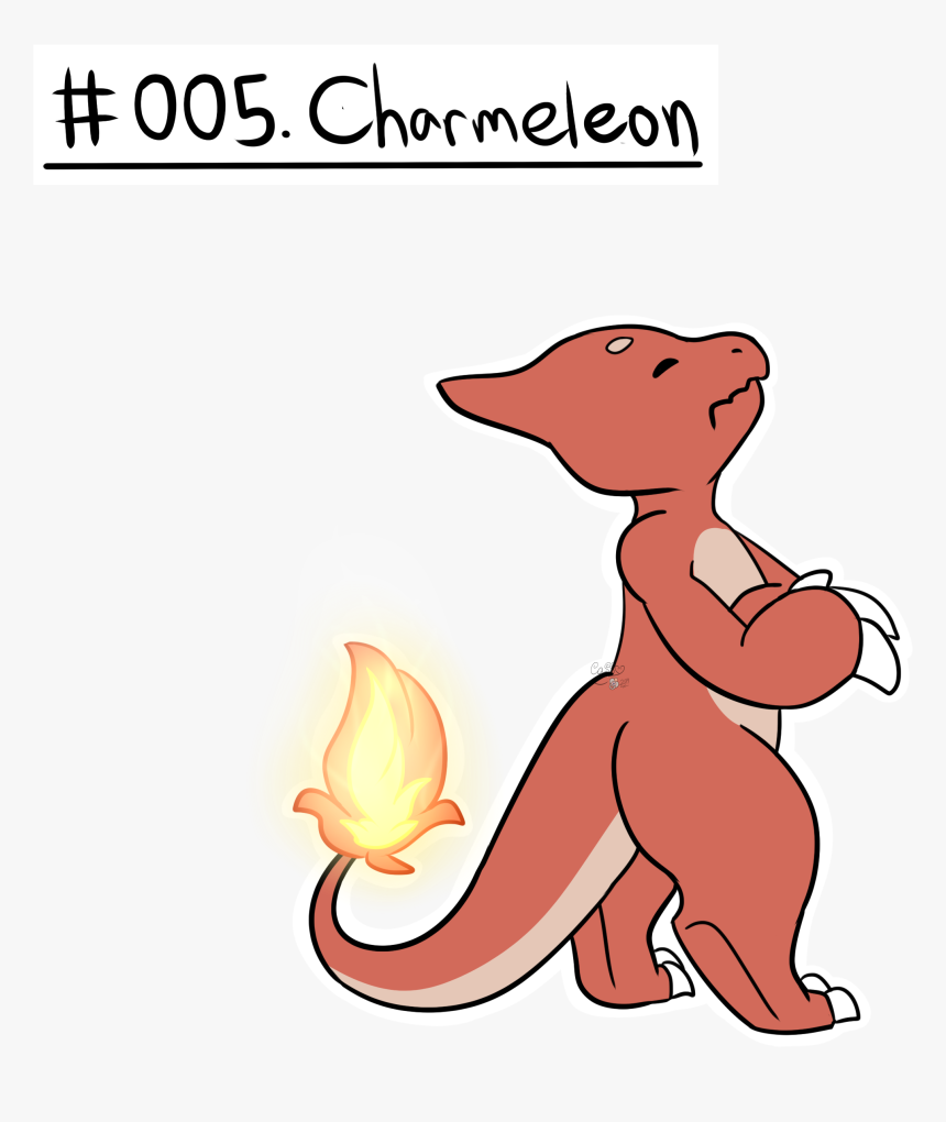005 Charmeleon - Cartoon, HD Png Download