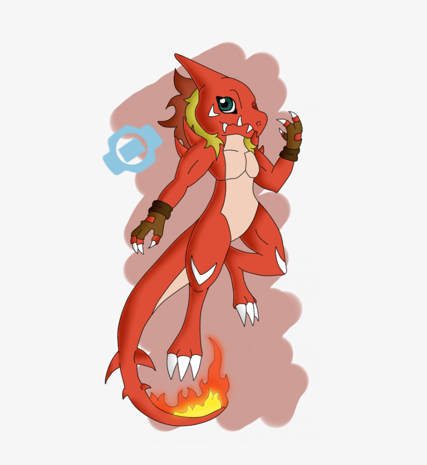 If Charmeleon Were A Digimon By Harubyakko-d925m1e - Charmeleon Digimon, HD Png Download
